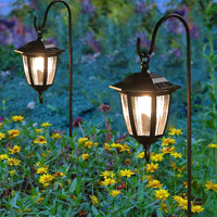 Hanging Solar Lights Dual Use Shepherd Hook Lights Outdoor Solar Coach Lights, 4 Pack