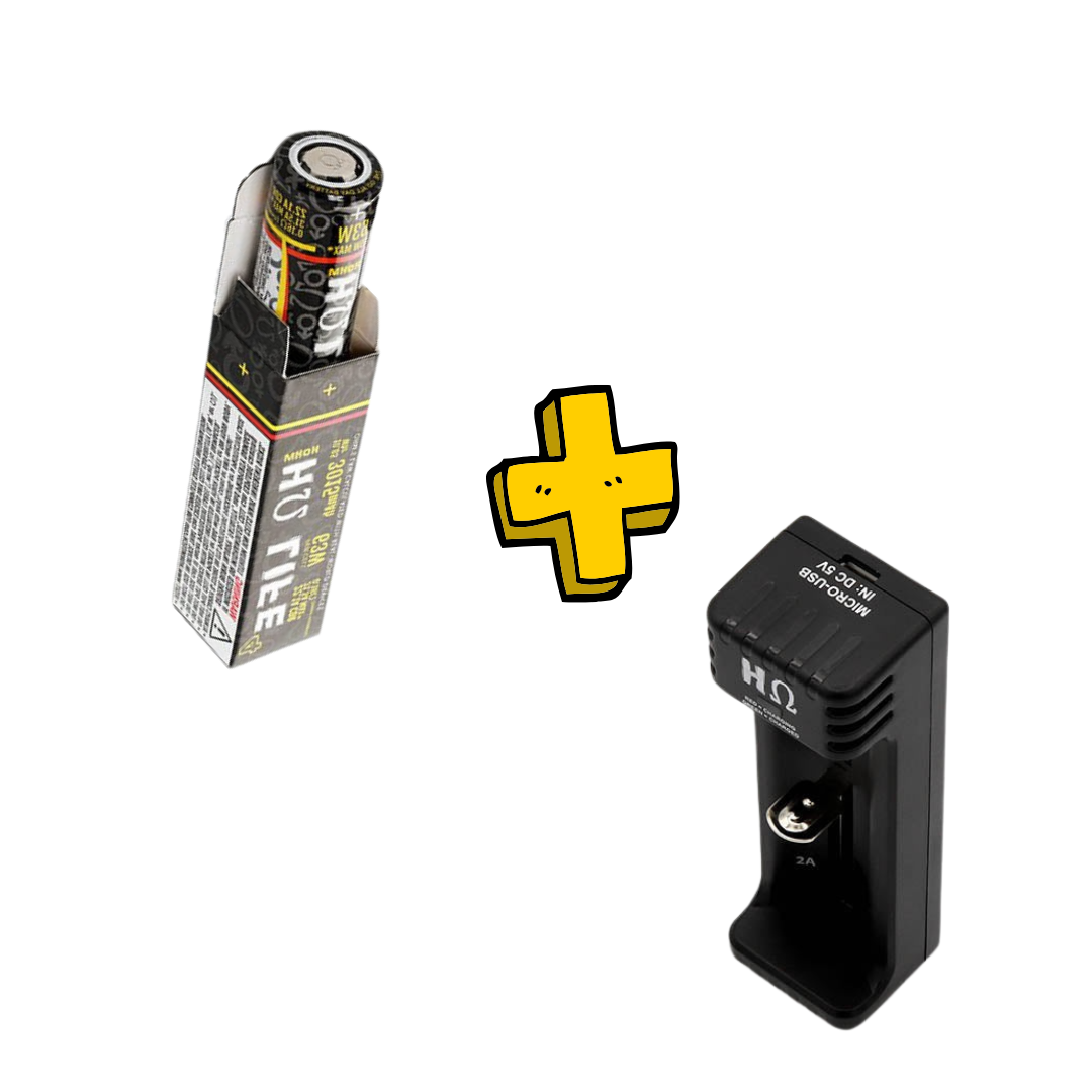 1-Slot 18650 Charger with 1 Hohm Life Battery (Charger Fits: 18650, 20700, 21700, 26650) (Copy)