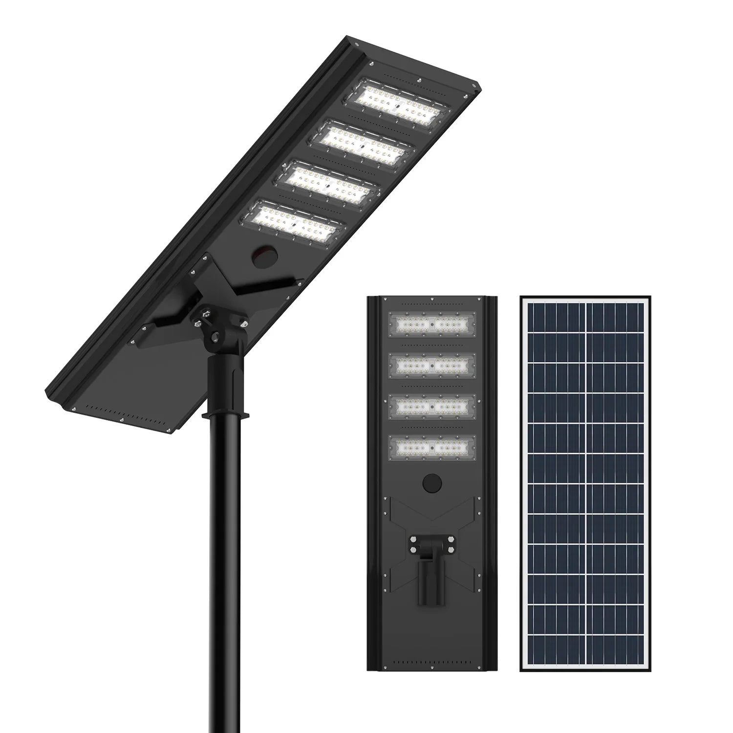 2500W Commercial Solar Power LED Parking Lot / Street/ Arena Light 160000 Lumen - (Black)