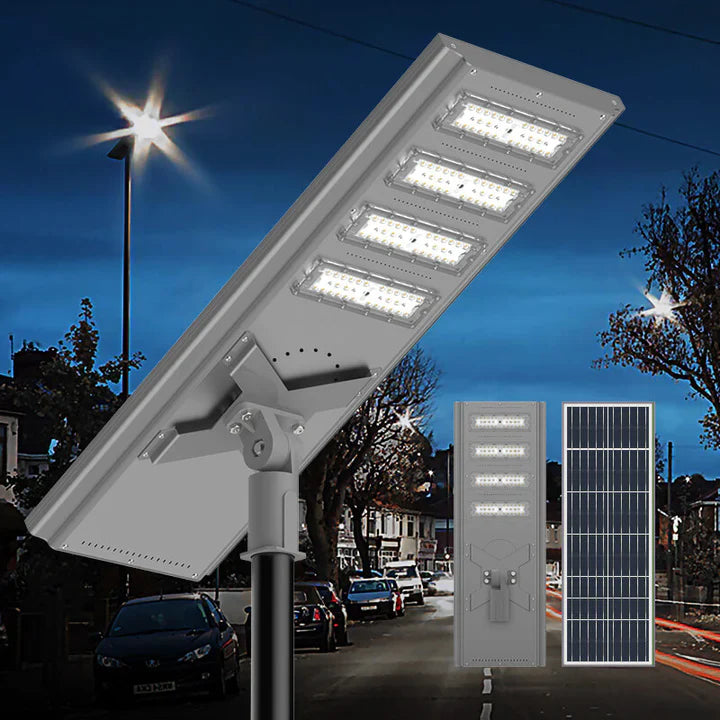 2500W Commercial Solar Power LED Parking Lot / Street/ Arena Light 160000 Lumen - (Black)