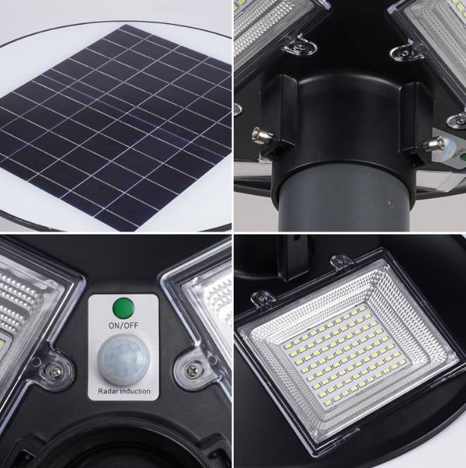 1200W Solar UFO Motion Sensor All in one Solar Garden Street Light With Remote Control