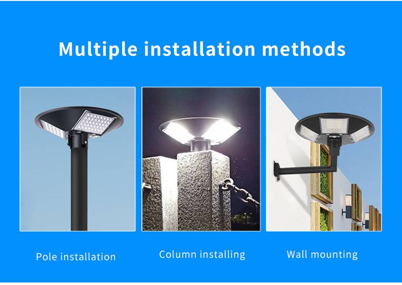 1200W Solar UFO Motion Sensor All in one Solar Garden Street Light With Remote Control