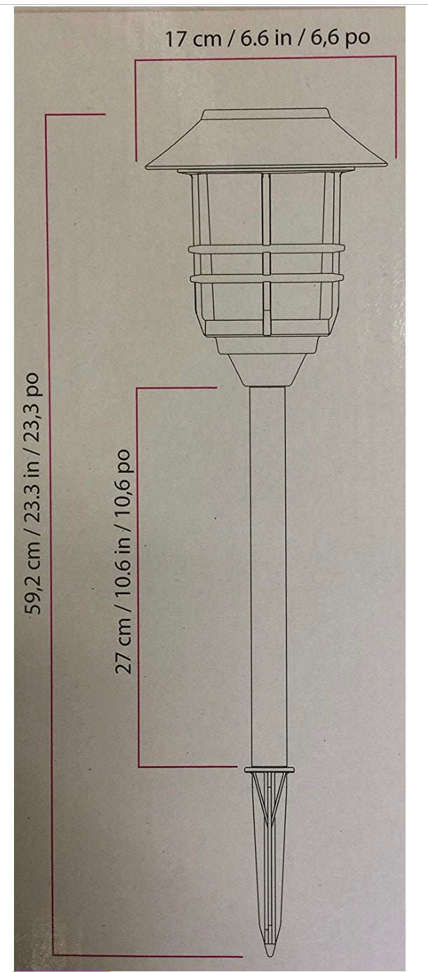 Energizer LED 8 Piece Large Solar Pathway Lights Aluminum with glass |