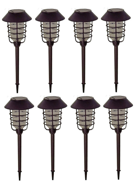 Energizer LED 8 Piece Large Solar Pathway Lights Aluminum with glass |