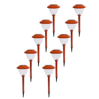 Energizer 10Pack Solar LED Pathway Lights Outdoor-Stainless Steel(Tangerine)