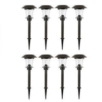 SmartYard Solar LED Large Outdoor Pathway Lights - 8 Pack- Oil Rubbed Bronze