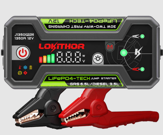 LOKITHOR J1350 Pro 12V LIFEPO4 Jump Starter 1350 Amps
