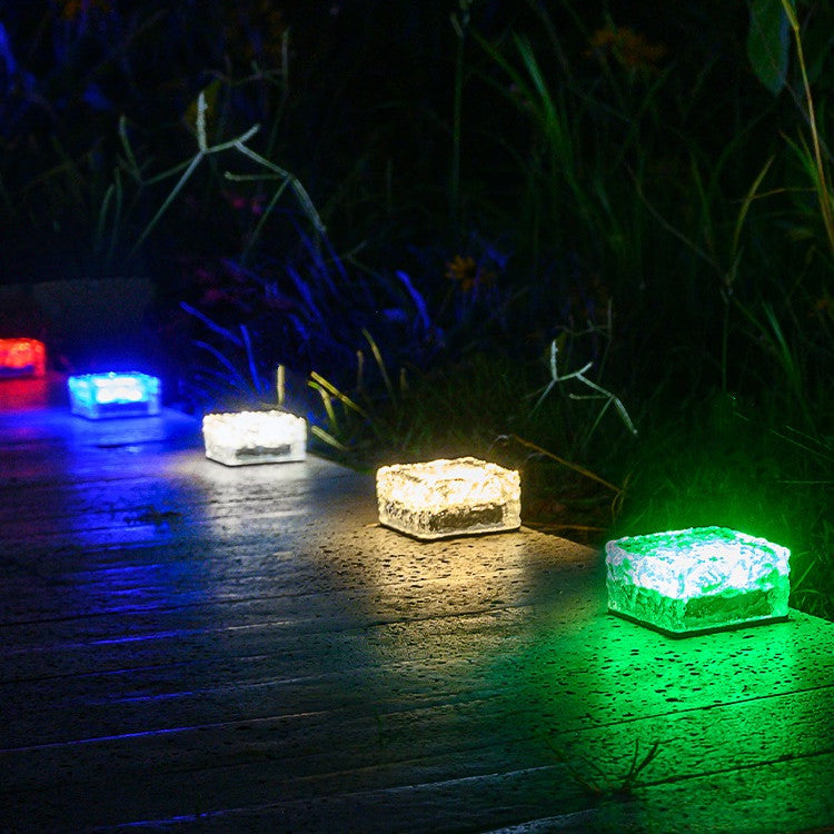 6-Pack Solar Powered Ice Bricks Path Lights