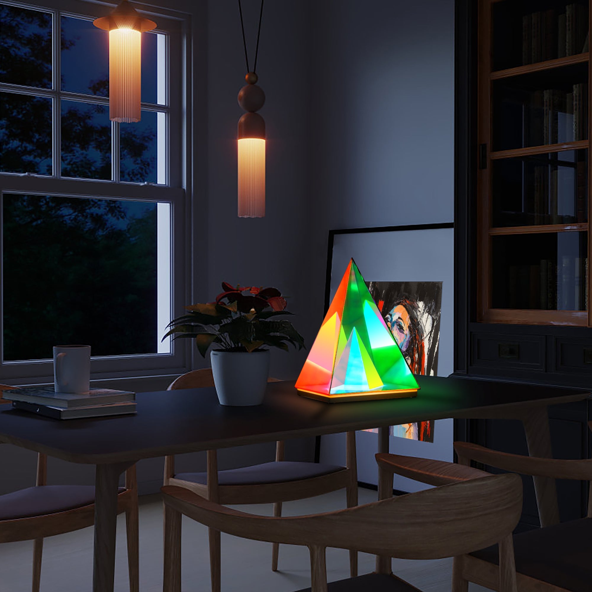 Infinity Pyramid Table Lamp