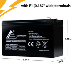 SLA f1 12v 7ah Battery v dim
