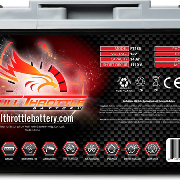 Fullriver FT185 BTX15L-BS Full Throttle Series AGM Battery