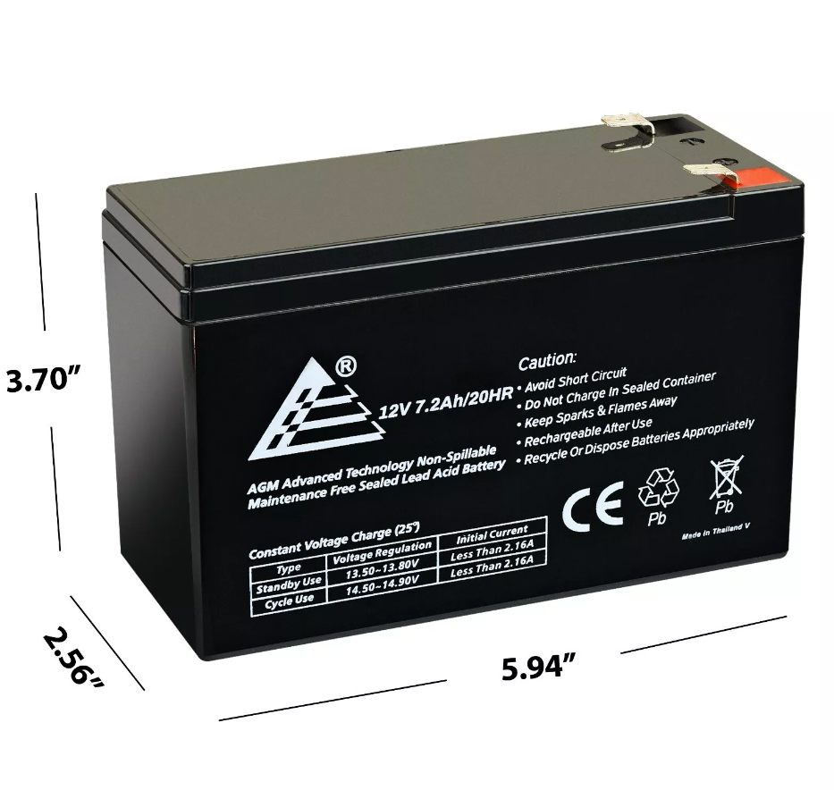 APC Back-UPS Battery 12V 7.2AH ES 550VA