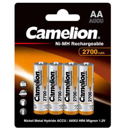 AA Camelion AA Rechargeable Ni-MH 2700mAh 4pk Blister