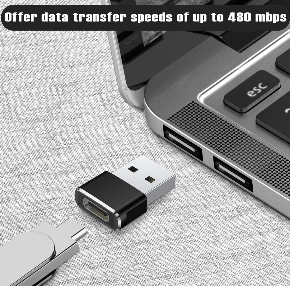 USB C 3.1 Type C Female to USB 3.0 Type A Male Port Converter Adapter (2 Pack)