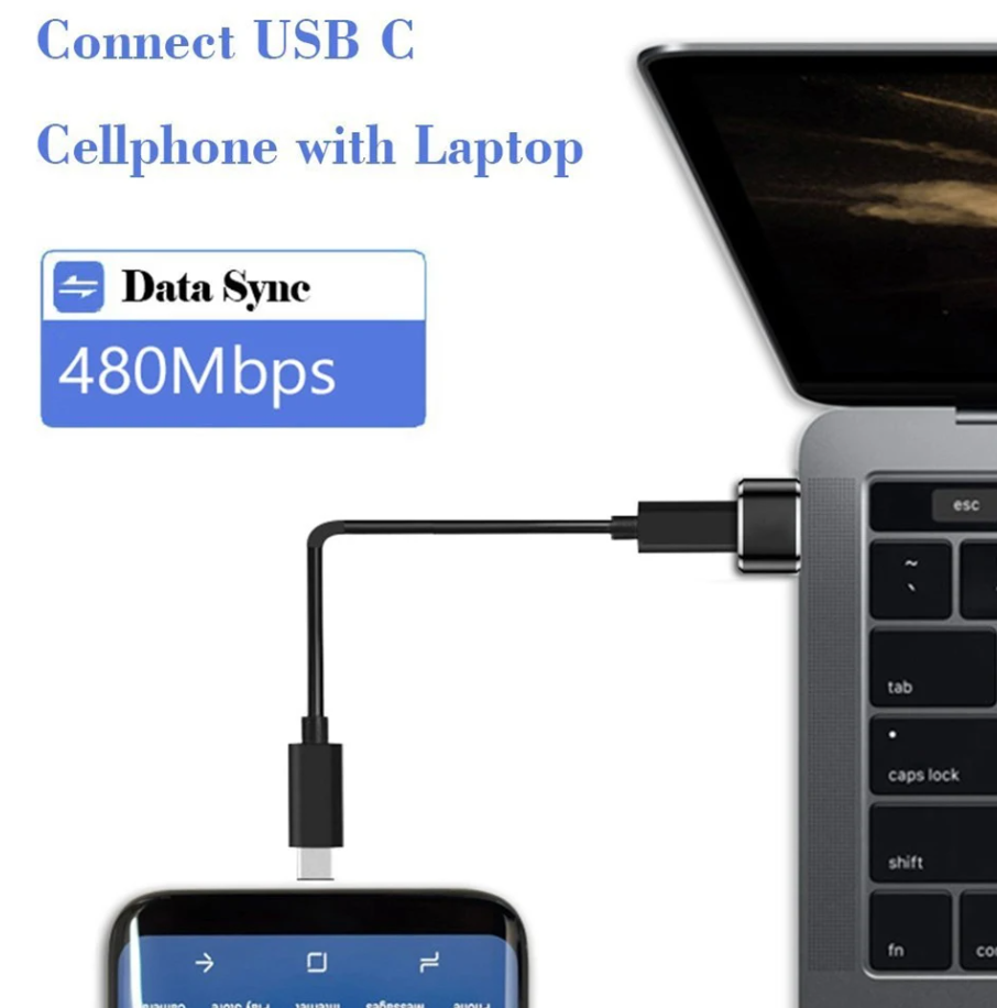 USB C 3.1 Type C Female to USB 3.0 Type A Male Port Converter Adapter (2 Pack)