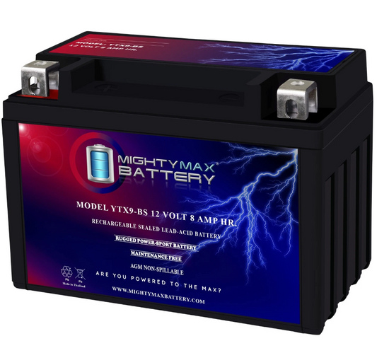 Mighty Max YTX9-BS Battery Replacement for PTX9BS Predator Generator (8750 watt)