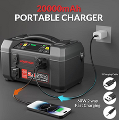 Lokithor AW401 2500A Jump Starter + Air Compressor + 200 PSI Water Pump