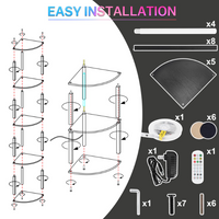 Light Up Corner Shelf Bookshelf