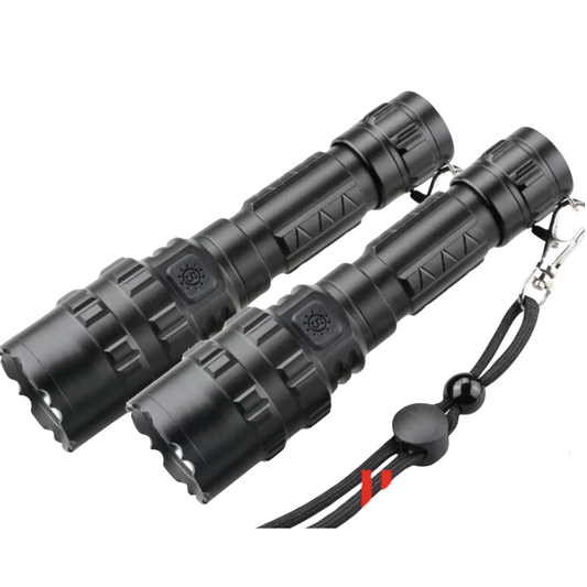 Commander Tactical Rechargeable Flashlights 2 Pack