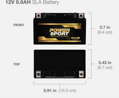 YTZ10S High Performance - Maintenance Free - AGM Motorcycle Batterytop