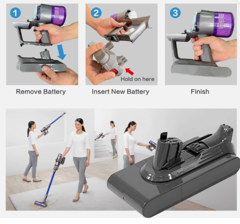 dyson battery insertion