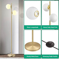 EDISHINE Modern Globe Floor Lamp, Dimmable Mid Century Floor Lamps