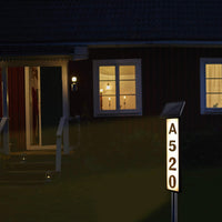 Solar Lighted House Address Numbers Sign, Solar Powered House Numbers Light