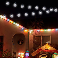 Twinkle Star Solar Snowflake String Lights, 100 LED 32.5 FT Outdoor Christmas Fairy Lights, 8 Lighting Modes & Waterproof