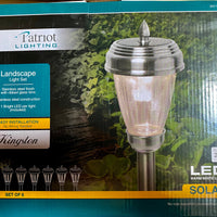 Patriot Lighting Kingston Pathway Solar Lights Stainless Still (12-Pack)