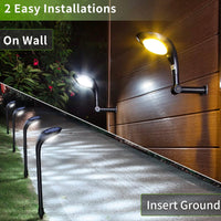 SmartYard Solar Pathway Lights, 4-Pack Color Glow Solar Garden Lights  LED Landscape Lighting, Auto Color Changing & Fixed