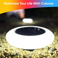 Colorize Solar Lights Color Change Waterproof Ring Lights In-Ground 6 Pack