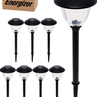 Energizer 10 Pack Solar Pathway LED Lights Outdoor-15 Lumen