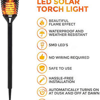 Outdoor Mini Solar Torch Light with Dancing Flickering Flame