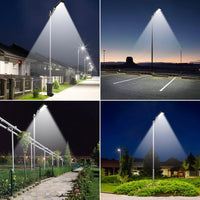 2 Pack 1600W Solar Street Lights Outdoor 90000 Lumens Dusk to Dawn Street Lights Solar Powered With Remote and Motion Sensor