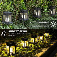 SmartYard Solar Hanging Lantern Outdoor, 8 Pack Solar Pathway 10 lumen Lights Candle Effect Light- Warm White