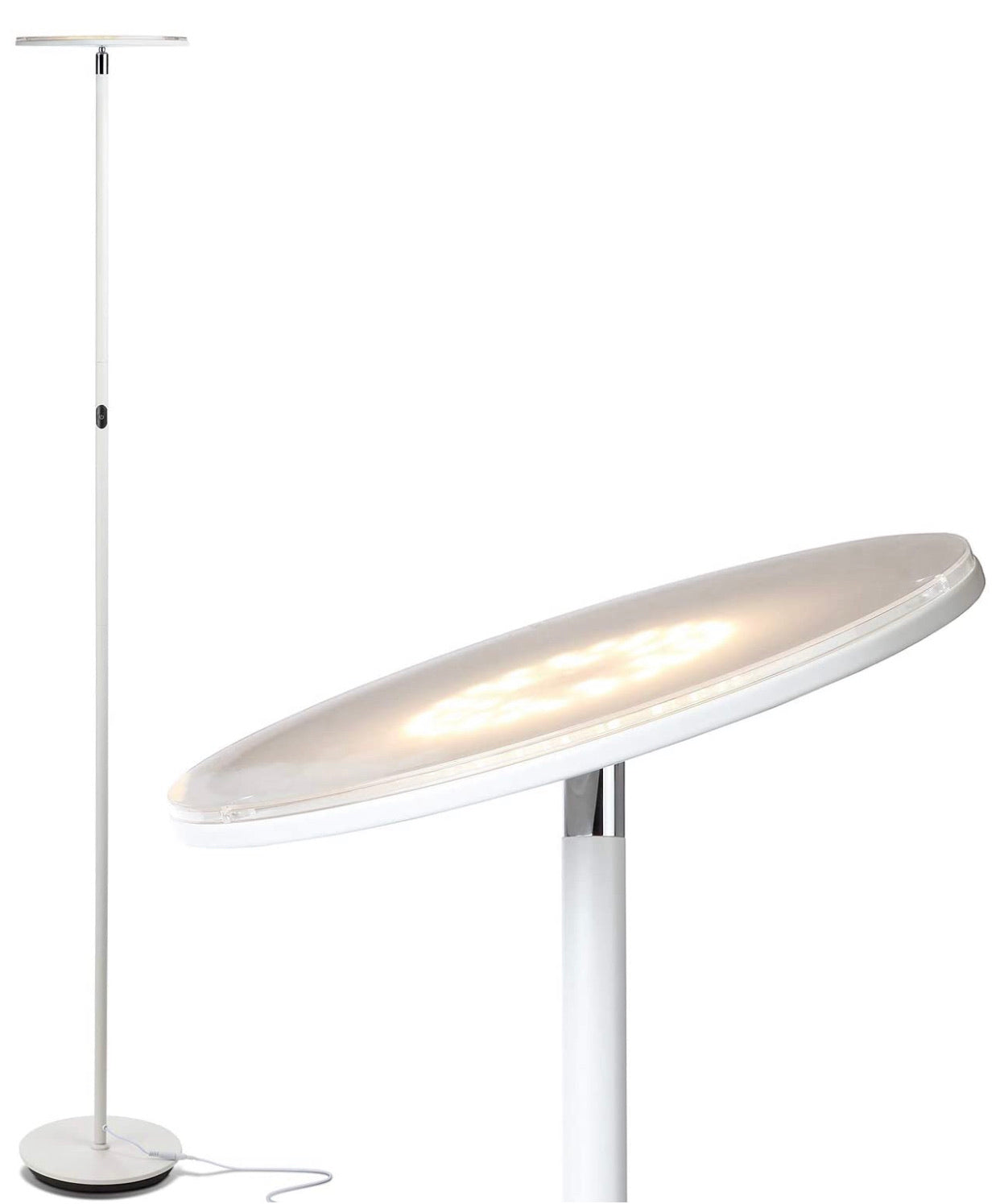 Sky Moon LED Torchiere Super Bright Floor Lamp - High Lumen Light for Living Rooms & Offices - Dimmable