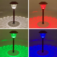 8 Pack Solar Pathway LED Lights Outdoor Color Changing -Stainless Steel