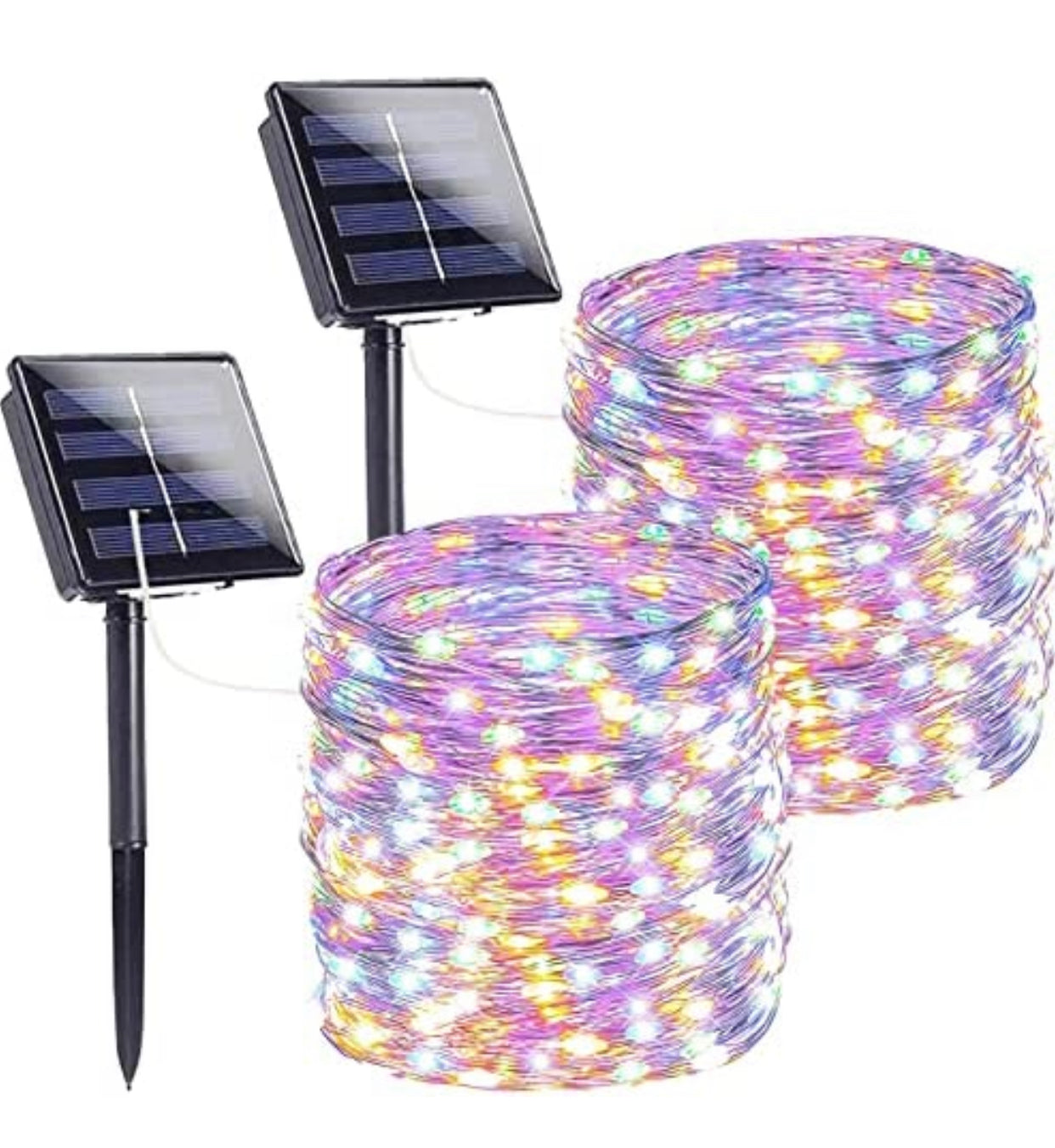 Solar String Lights Outdoor, Waterproof Solar Fairy Lights with 8 Lighting Modes