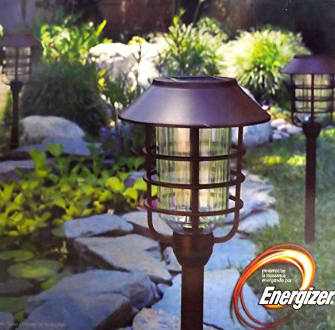 Energizer LED 8 Piece Large Solar Pathway Lights Aluminum with glass |