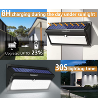 Solar Outdoor Lights 100 LED Motion Sensor Solar Security Lights 4-Pack