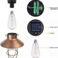 Hanging Solar Lantern with Shepherd Hook