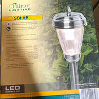 Patriot Lighting Kingston Pathway Solar Lights Stainless Still (12-Pack)