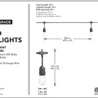 Hampton Bay 24 ft. LED String Light, 12 bulbs, 120 volts