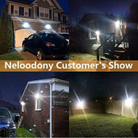 Solar Outdoor Lights 100 LED Motion Sensor Solar Security Lights 4-Pack