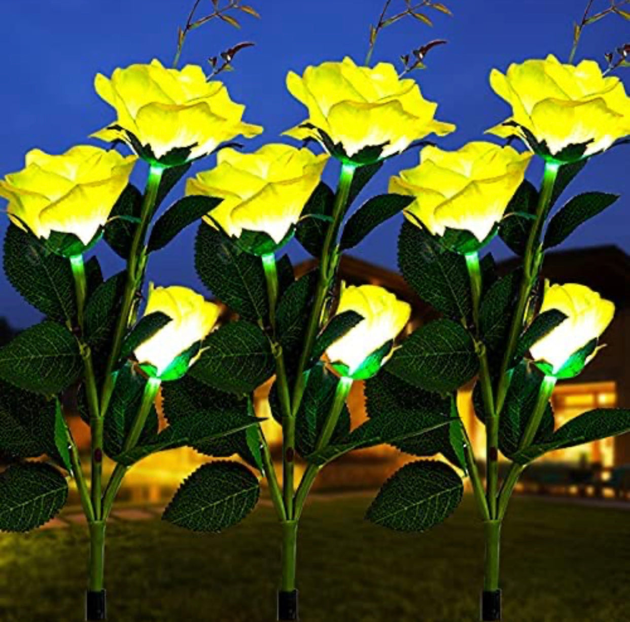 Solar LED Rose Flower Light (2 Pack)