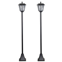 SmartYard Solar Post Lamp Set, Warm White Vintage Light (2-Pack)