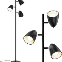 LED Reading and Floor Lamp -  Standing Tall Pole Lamp with 3 LED Bulbs