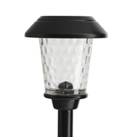 Hampton Bay Solar Black Metal Outdoor LED Path Light Dimple Glass Lens (12-Pack)