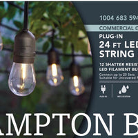 Hampton Bay 24 ft. LED String Light, 12 bulbs, 120 volts