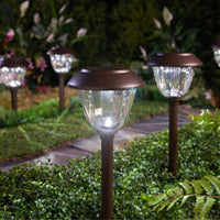 Energizer 8 Pack Solar Pathway LED Lights Outdoor-Stainless Steel 15 Lumen